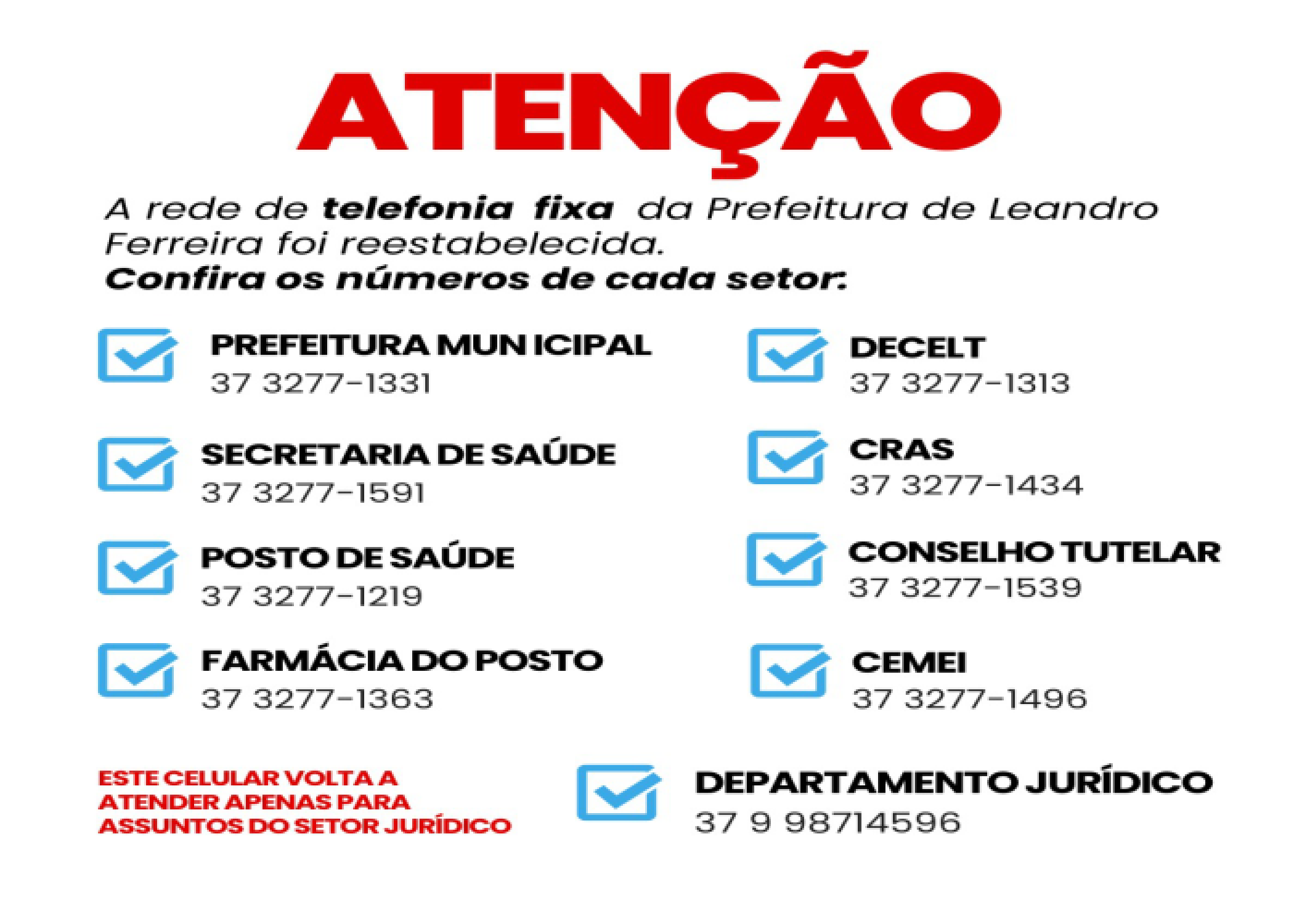 ATENÇÃO! 